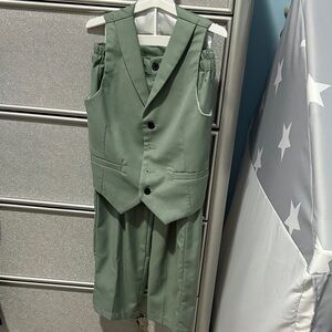 Green Vest and Pants Set